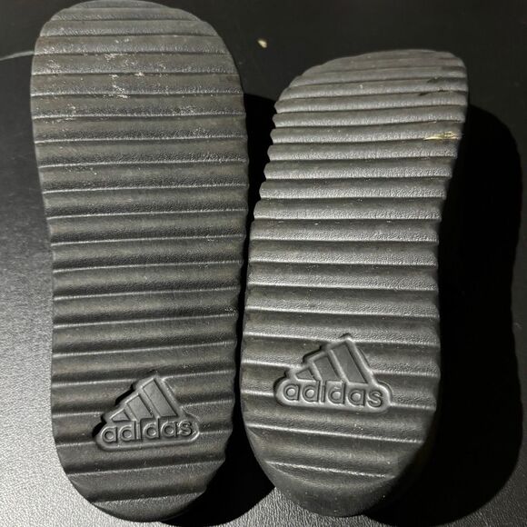 Adidas Adilette Platform Slides Black 3-Stripes Women’s 8 - Picture 6 of 7